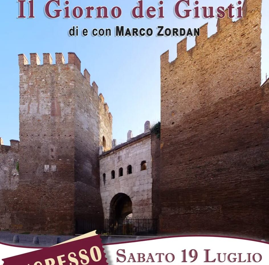 Nel Giardino Verano di Roma si celebra “Il Giorno dei Giusti, di e con Marco Zordan