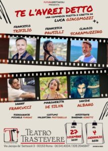 Te lo avrei detto…anche a Capodanno al Teatro Trastevere