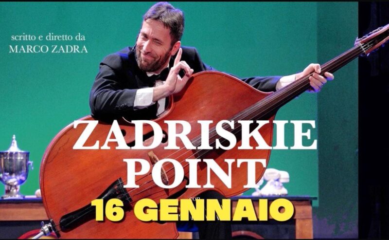 Teatro Ghione, imperdibile data unica per “Zadriskie Point”, effervescente monologo pieno di sorprese firmato da Marco Zadra