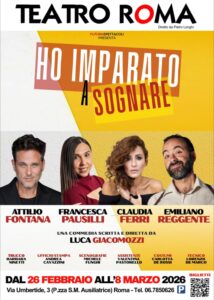 Teatro Roma, debutta “Ho imparato a sognare” la nuova commedia di Luca Giacomozzi