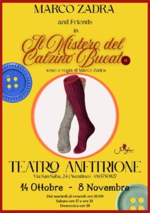 Al Teatro Anfitrione è in scena Marco Zadra con “Il mistero del calzino bucato”